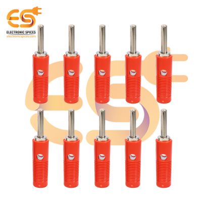 4mm 15A Red color Male plug banana connectors pack of 10pcs
