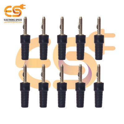 MX2775 4mm 15A Black color Male plug banana connectors pack of 10pcs