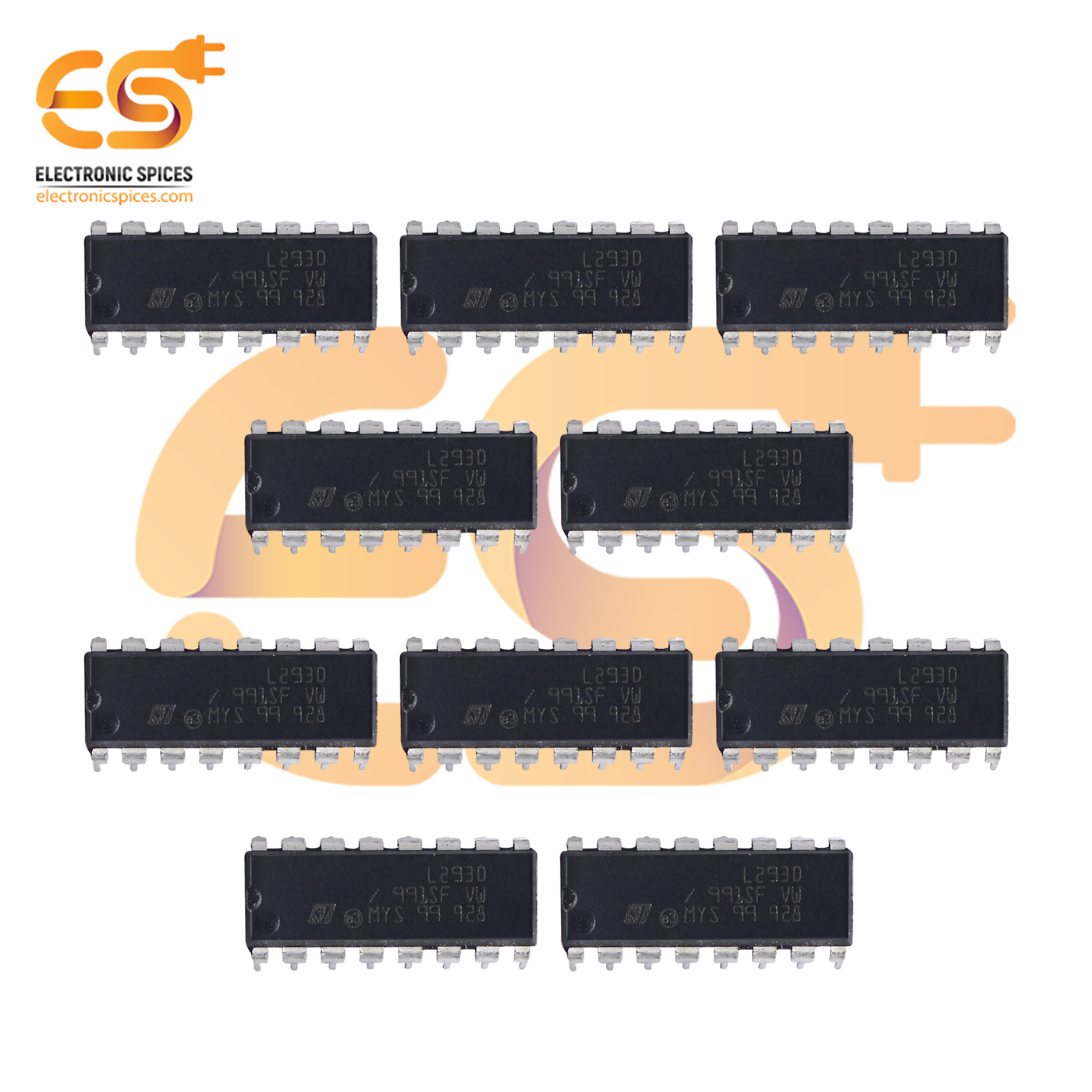 Buy L293D Quadruple half-H driver or motor driver 16 pins IC pack of 10pcs