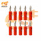 4mm 10A 4 leaf Red color Male plug banana connectors pack of 10pcs