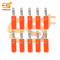 4mm 10A 9 leaf Red color Male plug banana connectors pack of 10pcs