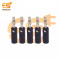 4mm 10A 9 leaf Black color Male plug banana connector pack of 5pcs