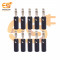4mm 10A 9 leaf Black color Male plug banana connectors pack of 10pcs