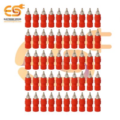 4mm 30A Red color Female socket banana connectors pack of 50pcs