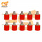4mm 5A Red color Female socket banana connectors pack of 10pcs