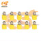 4mm 5A Yellow color Female socket banana connectors pack of 10pcs