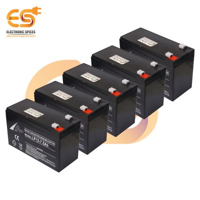 12V 7.5A Rechargeable valve regulated lead acid battery's pack of 10pcs