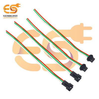 3 pin SM JST wire connector 2.5mm pitch male and female pair 2517 pack of 2 pair (12 inches)