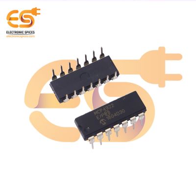 MCP4922 12 Bit dual voltage output digital to analog converter with SPI Interface DIP 14 pin IC