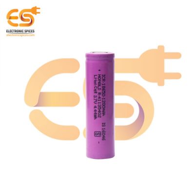 1200mAh 3.7V 18650 Li-ion lithium rechargeable cell battery pack of 1pcs