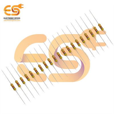 500Pcs 4.7k Ohm (Ω) 1/2w (0.50 watt) ±5% Tolerance 4.7k MR Ω ohm MF Through Hole Resistors Axial Lead