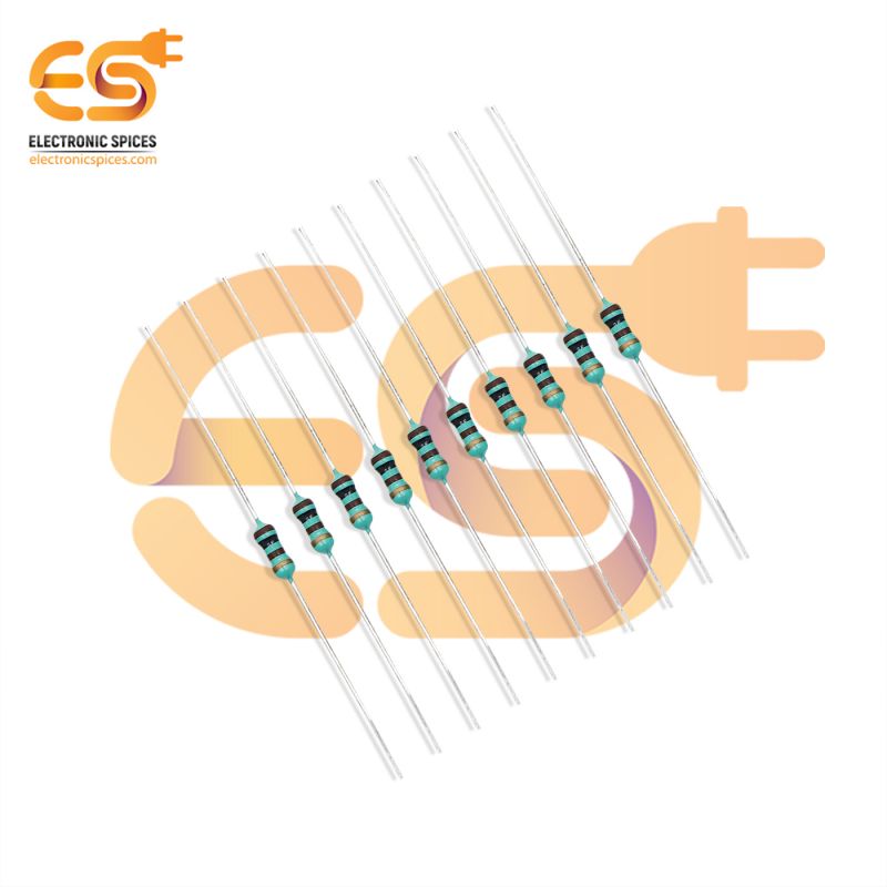 Electronic Spices 5000Pcs 100 Ohm (Ω) 1/4 (0.25 watt) ±5% Tolerance 100 MR Ω ohm MF Through Hole Resistors Axial Lead