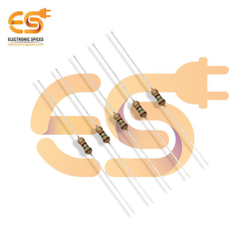 Electronic Spices 50Pcs 150 Ohm (Ω) 1/4 (0.25 watt) ±5% Tolerance 150 MR Ω ohm MF Through Hole Resistors Axial Lead