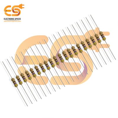 500Pcs 470 Ohm (Ω) 1/2w (0.50 watt) ±5% Tolerance 470 MR Ω ohm MF Through Hole Resistors Axial Lead