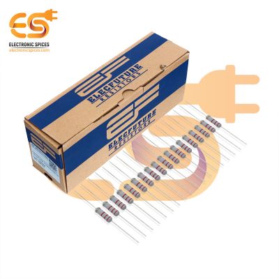 Electronic Spices 1000Pcs 2.2k Ohm (Ω) 2watt ±5% Tolerance 2.2k MR Ω ohm MF Through Hole Resistors Axial Lead