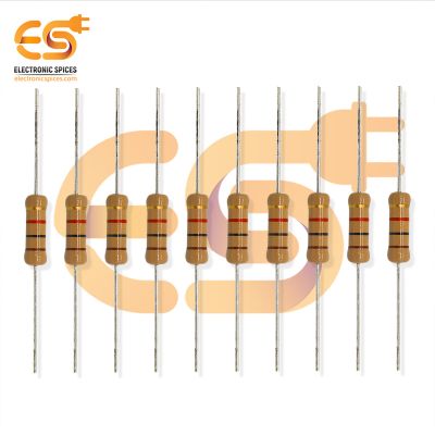 Electronic Spices 20Pcs 1K Ohm (Ω) 2watt ±5% Tolerance 1K MR Ω ohm MF Through Hole Resistors Axial Lead