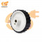 65mm x 17mm Hard plastic build rubber cover white color 6mm rod compatible DIY project wheel pack of 1pcs