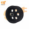 95mm x 40mm Hard plastic build rubber cover black color 6mm rod compatible heavy duty trolley wheel pack of 1pcs