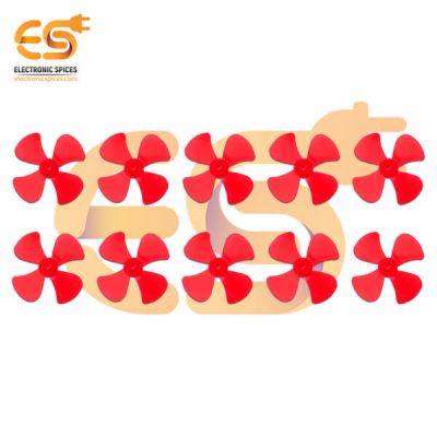 64mm diameter 4 blade nylon glass fiber build fan propeller for 5V CCW DC motors pack of 50pcs