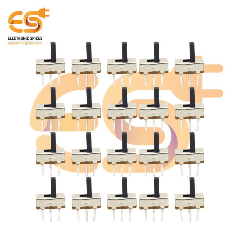SS12D00 0.3A 30V SPDT 3 pin metal body panel mount plastic handles slide switches pack of 100pcs
