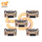 DE-9 9 through hole Right angle PCB mount D-sub miniature female connector pack of 5pcs