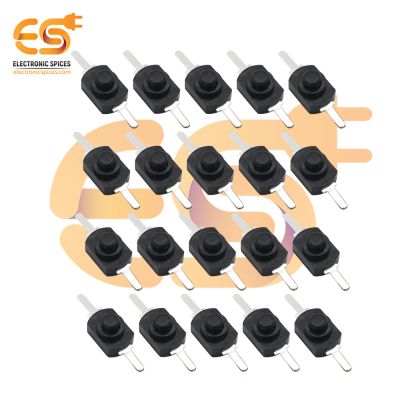 Black color 1208YD 8mm metal plates 1A 30V SPST self locking tactile switches pack of 100pcs