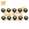 Yellow and black color 1412YD 5mm metal plates 1A 30V SPST self locking tactile switch pack of 20pcs