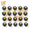 Yellow and black color 1412YD 5mm metal plates 1A 30V SPST self locking tactile switches pack of 100pcs
