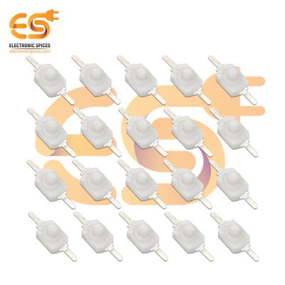 White color 1208YD 8mm metal plates 1A 30V SPST self locking tactile switches pack of 100pcs