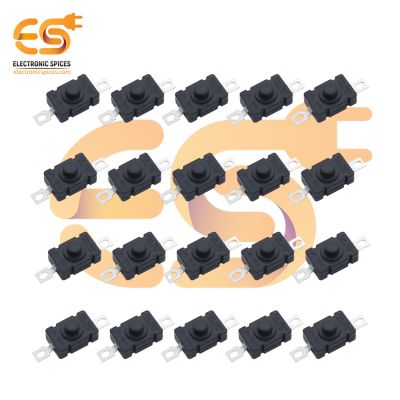 Black color KAN-28 8mm metal plates 1A 30V SPST self locking tactile switches pack of 100pcs