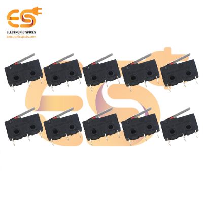 10T85 5A 125V SPCO Black color lever arm plastic switches pack of 10pcs