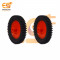 70mm x 13mm Hard plastic build rubber cover red color BO motor compatible toy truck wheel pack of 2pcs