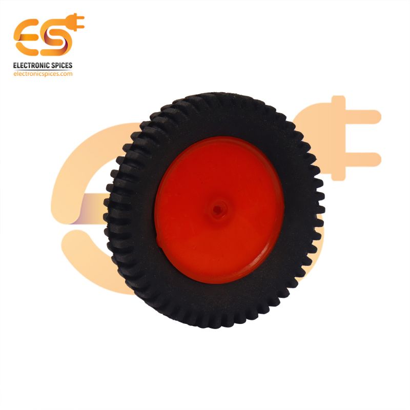 Buy 70mm x 13mm Hard plastic build toy truck wheel pack of 4pcs