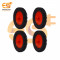 70mm x 13mm Hard plastic build rubber cover red color BO motor compatible toy truck wheel pack of 4pcs