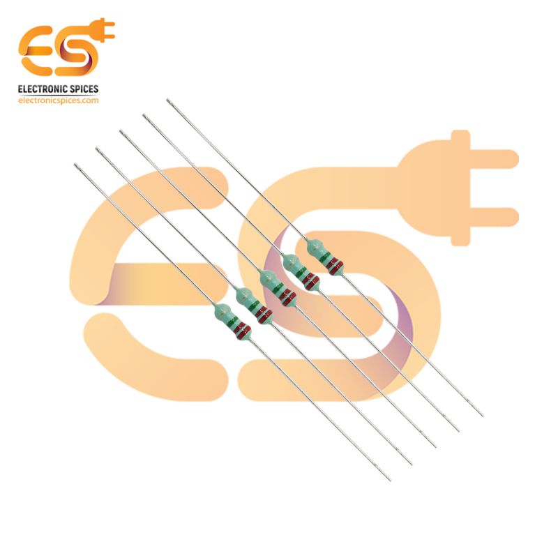 Electronic Spices 5000Pcs 2.2M Ohm (Ω) 1/4 (0.25 watt) ±5% Tolerance 2.2M MR Ω ohm MF Through Hole Resistors Axial Lead