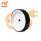 65mm x 17mm Hard plastic build rubber cover white color 6mm rod compatible DIY project wheel pack of 4pcs