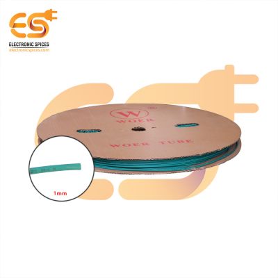 1mm Green color polyolefin heat shrink tubes box of 200 meter