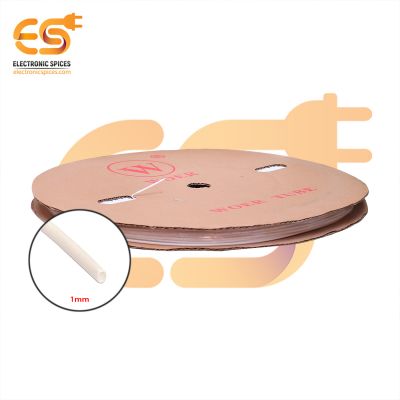 1mm White color polyolefin heat shrink tubes box of 200 meter