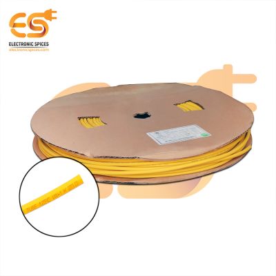 3mm Yellow color polyolefin heat shrink tubes box of 100 meter