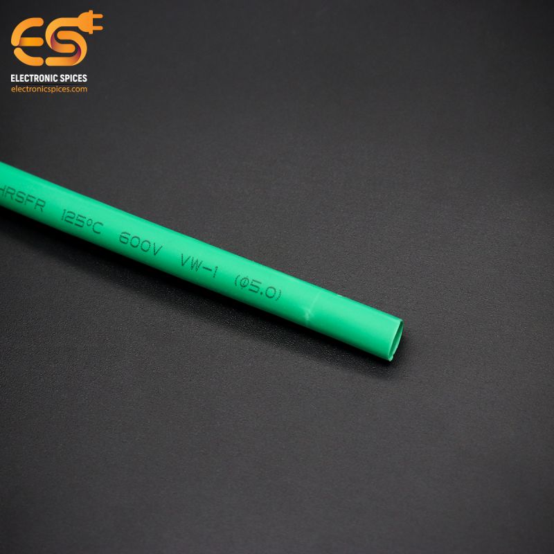 5mm Green color polyolefin heat shrink tube's pack of 50 meter