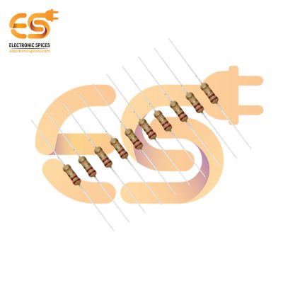 Electronic Spices 50Pcs 2.2 Ohm (Ω) 1/4 (0.25 watt) ±5% Tolerance 2.2 MR Ω ohm MF Through Hole Resistors Axial Lead