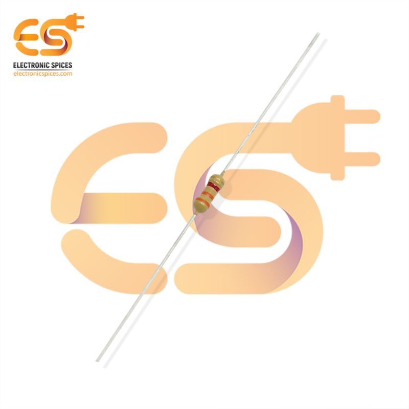 Electronic Spices 5000Pcs 3.3k Ohm (Ω) 1/4 (0.25 watt) ±5% Tolerance 3.3k MR Ω ohm MF Through Hole Resistors Axial Lead