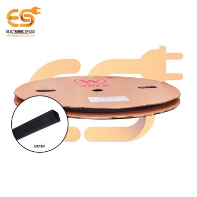 8mm Black color polyolefin heat shrink tubes box of 200 meter