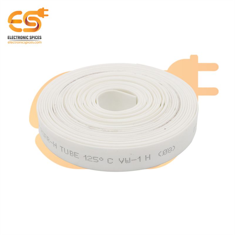 8mm White color polyolefin heat shrink tube's pack of 50 meter