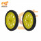 75mm x 8mm Hard plastic build rubber cover yellow color BO motor compatible DIY project wheel pack of 4pcs