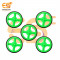 60mm x 6mm Hard plastic build rubber cover green color BO motor compatible toy wheels pack of 10pcs