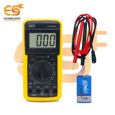 DT9205A Digital multimeter for measuring AC and DC voltage, AC and DC current, capacitance and resistance