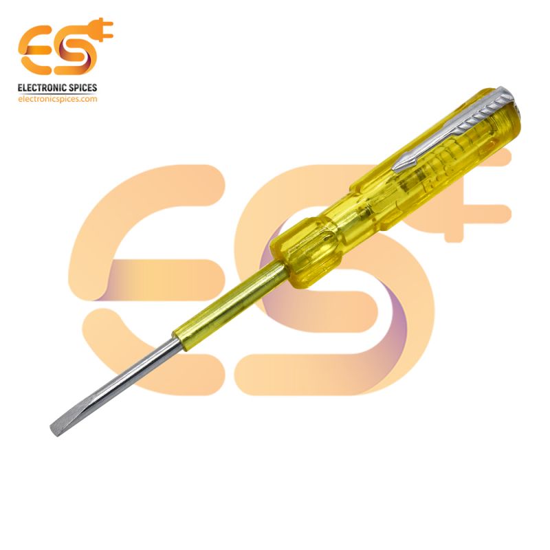 Electrical screwdriver tester 140mm length with neon bulb yellow color multifunction voltage tester tool