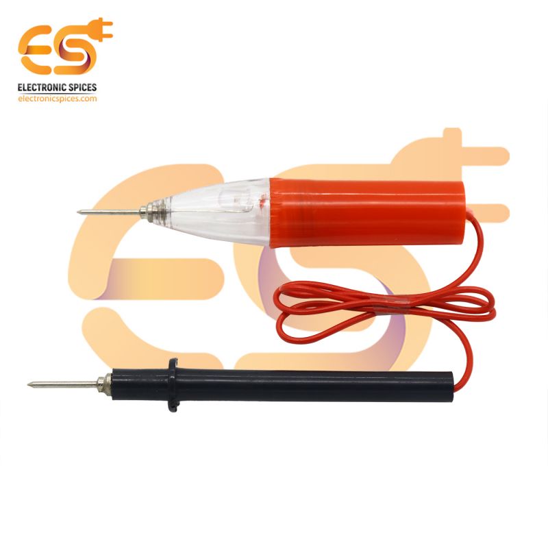 Small continuity tester with red indicator LED light and pre installed battery