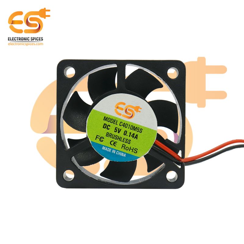 Mini 4010 1.55 inch (40x40x10mm) Brushless 5V DC exhaust cooling fans pack of 10pcs